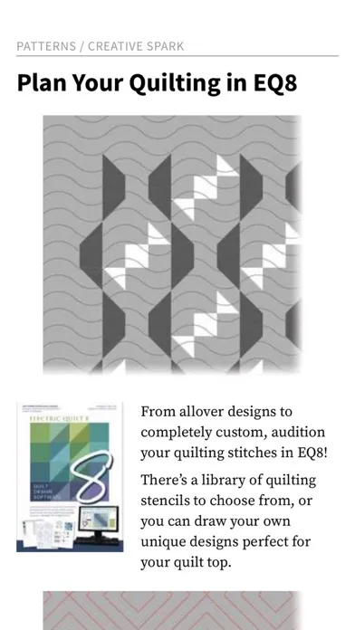 Tangkapan skrin Quiltmaker Magazine