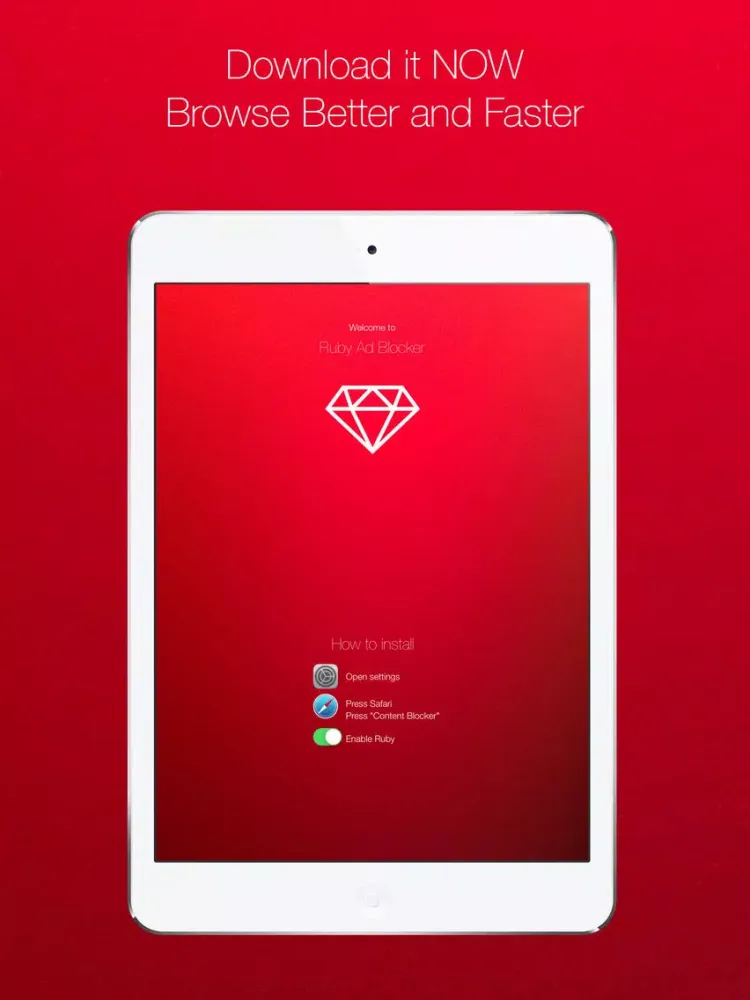 صور Ruby Blocker - Premium Ad Blocker for Safari iPad 