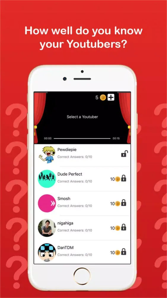 Youtubers Quiz USA 2k17 Trivia應用截圖