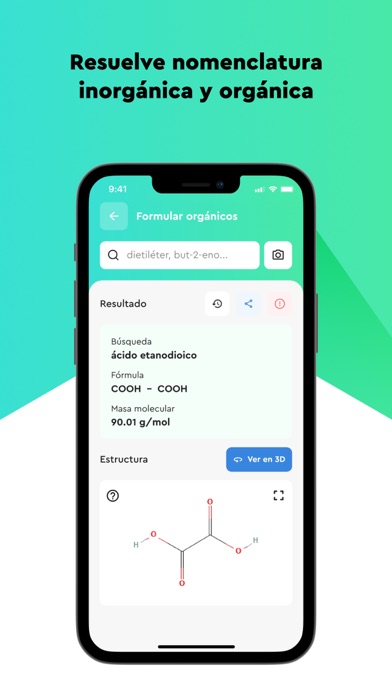 Screenshot di Quimify: Nomenclatura Química