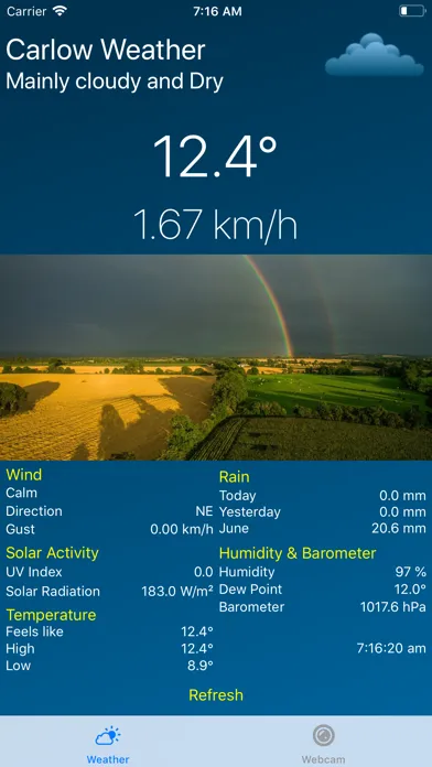 Ảnh chụp màn hình của Carlow Weather
