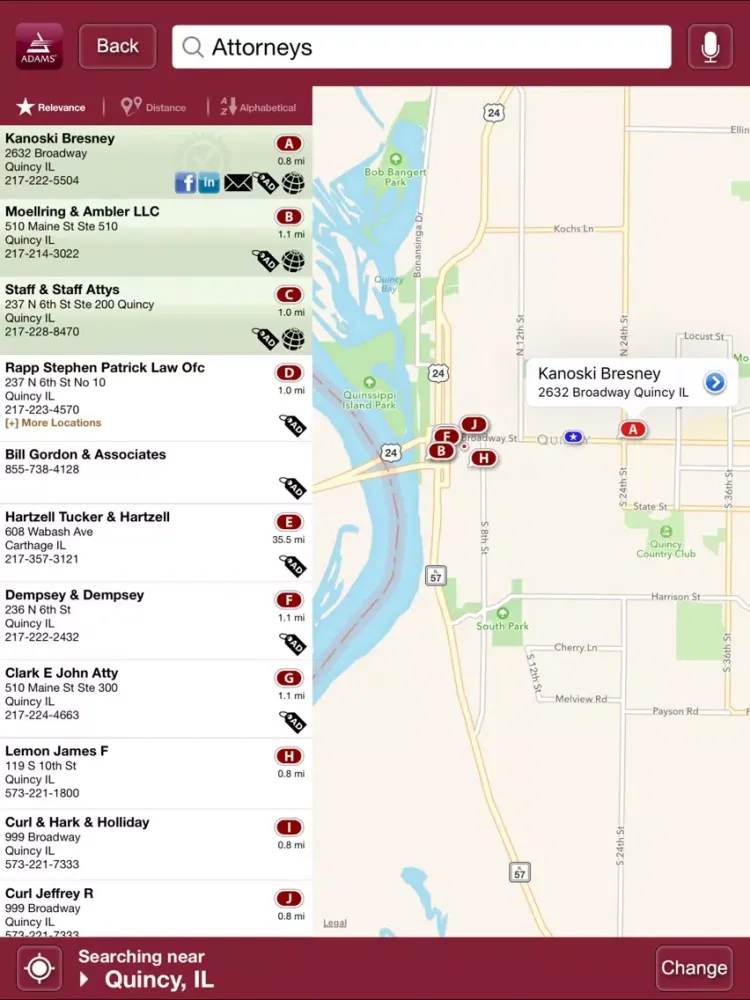 Screenshot di Quincy Area Wide iPad 