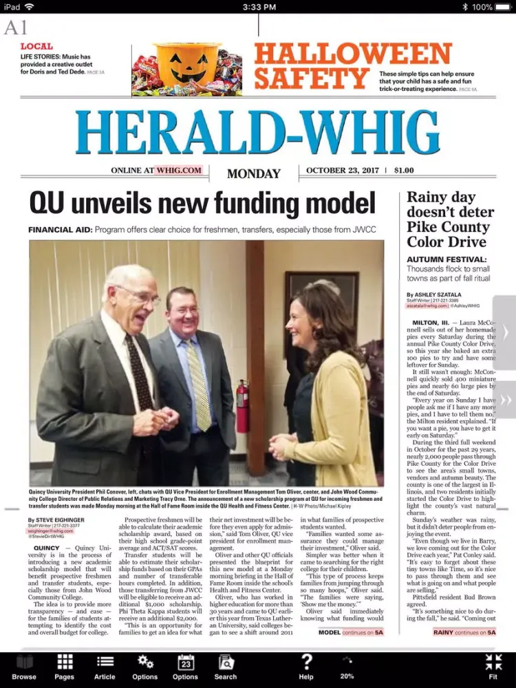 Herald-Whig E-Edition iPad 应用截图
