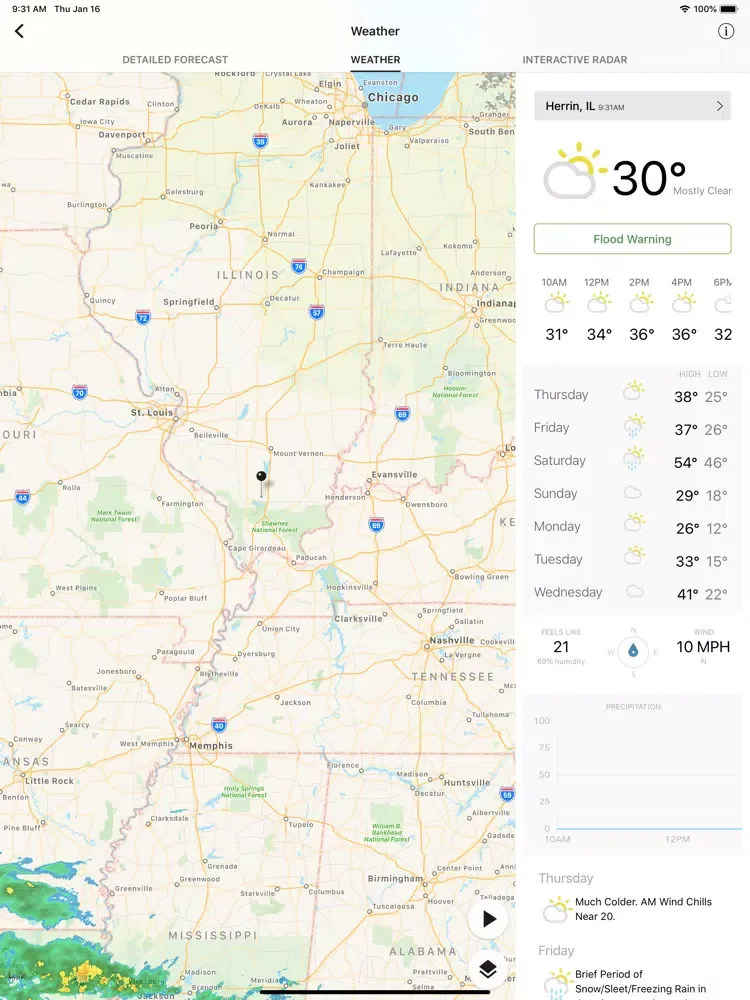 Ảnh chụp màn hình của WSIL-TV News 3 iPad 
