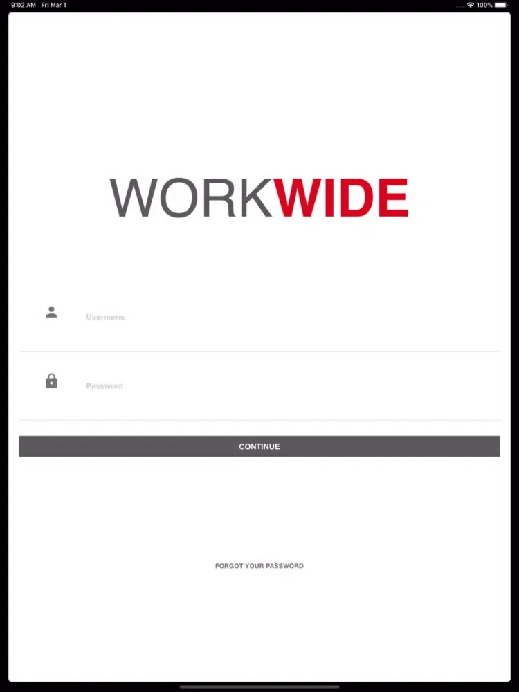 Capturas de tela do WorkWide Partner iPad 