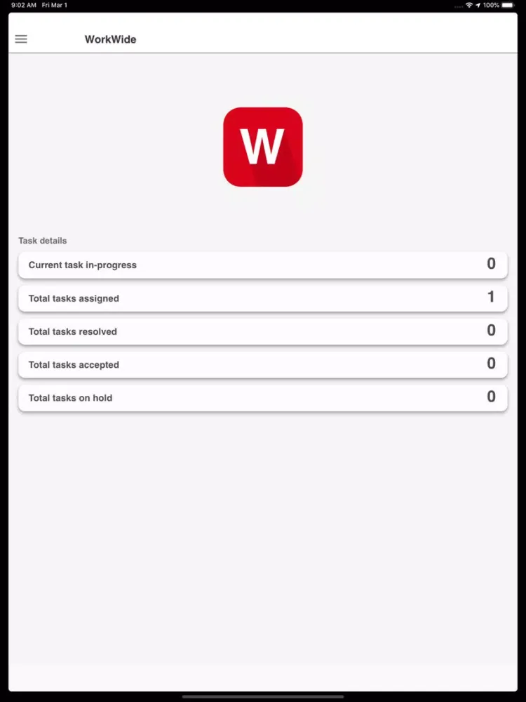 Capturas de tela do WorkWide Partner iPad 