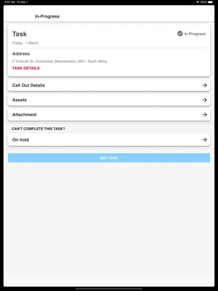 Capturas de tela do WorkWide Partner iPad 