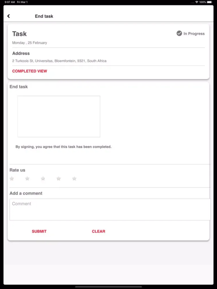 Capturas de tela do WorkWide Partner iPad 