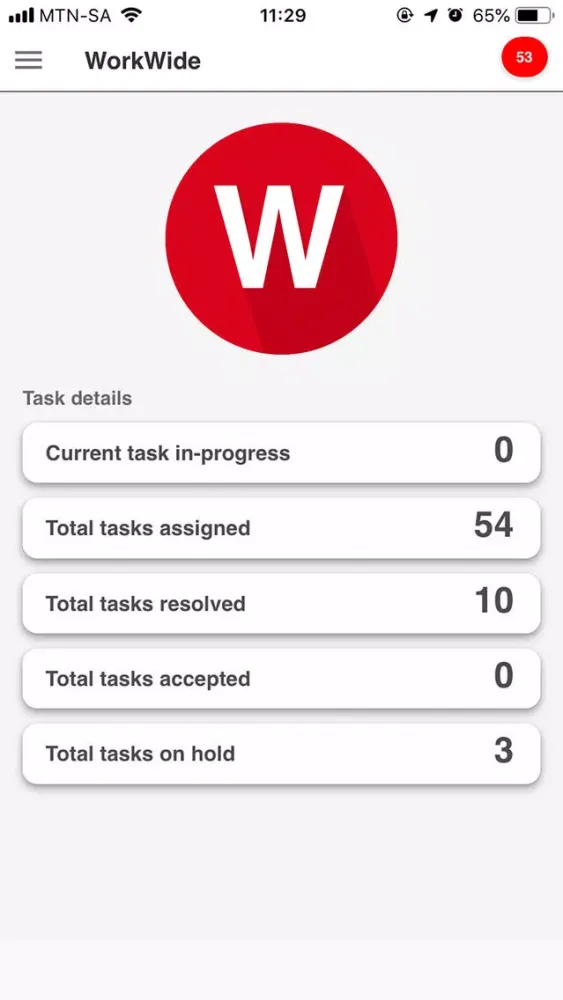 Capturas de tela do WorkWide Partner