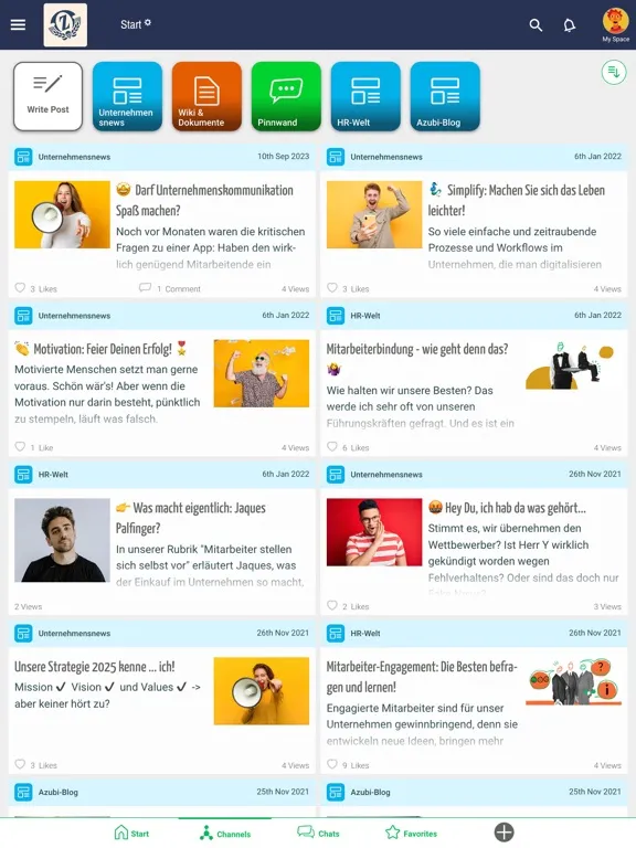 Zwettler intern  2.0 iPad  Screenshots