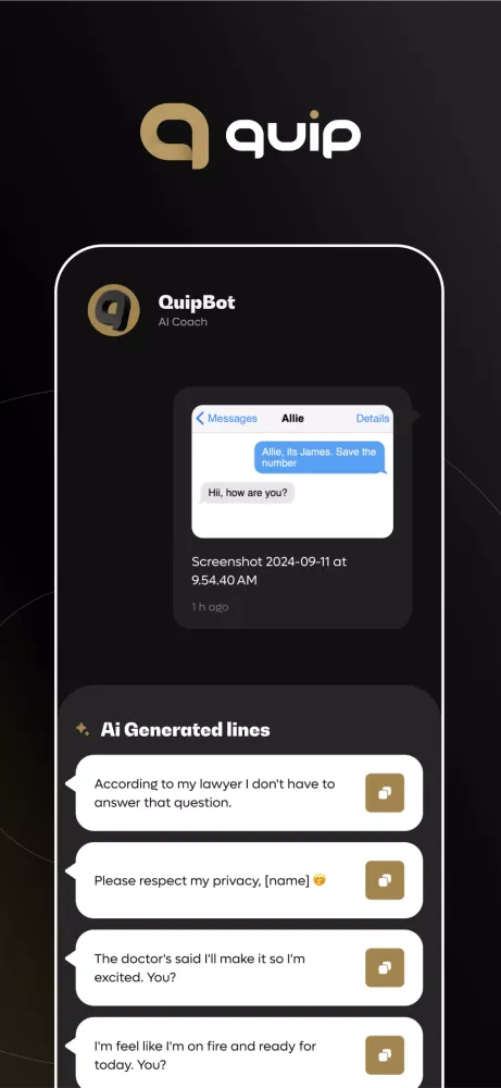 ภาพหน้าจอของ Quip: text Game & Social media