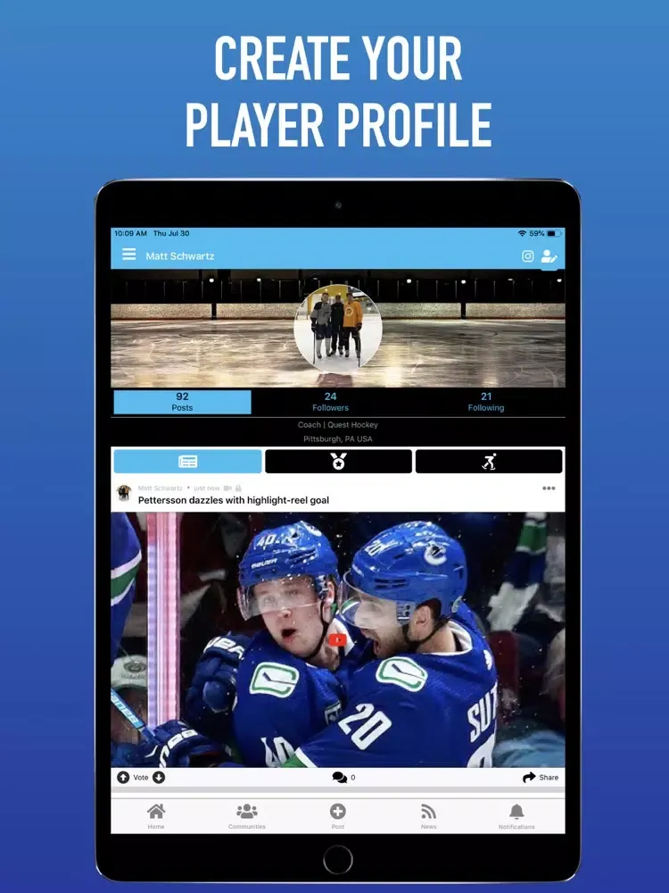 تصاویر Hockey Players Club iPad 