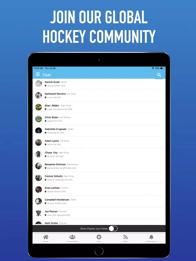 تصاویر Hockey Players Club iPad 