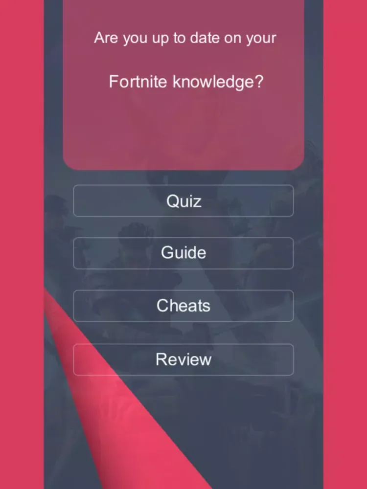 Quiz For Fortnite VBucks iPad Screenshots