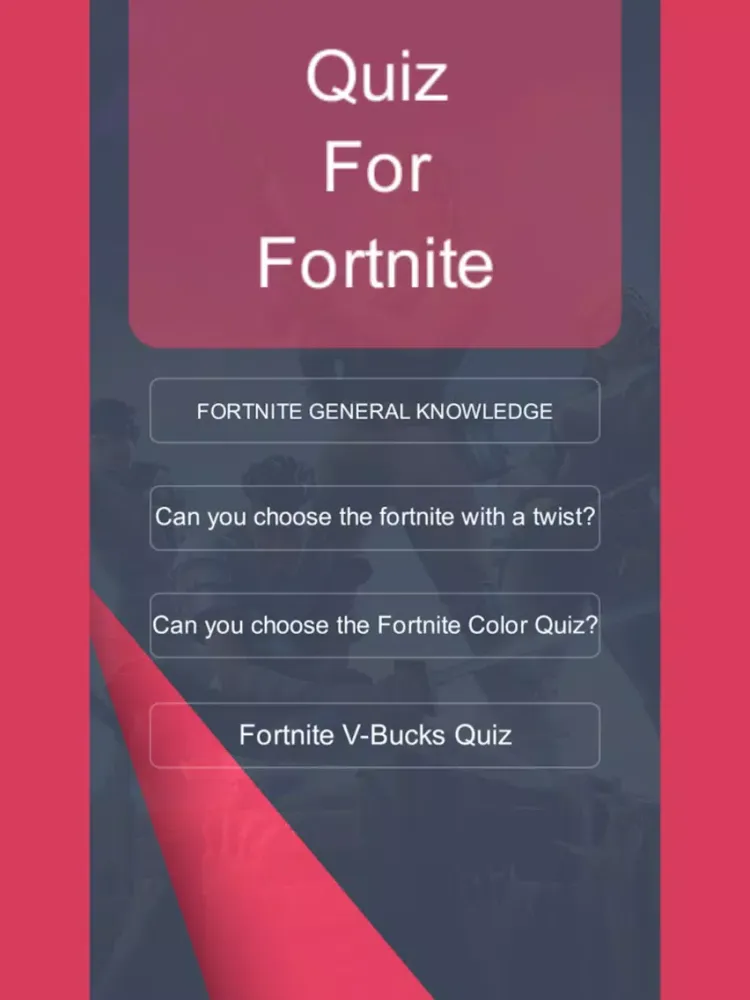 Quiz For Fortnite VBucks iPad Screenshots