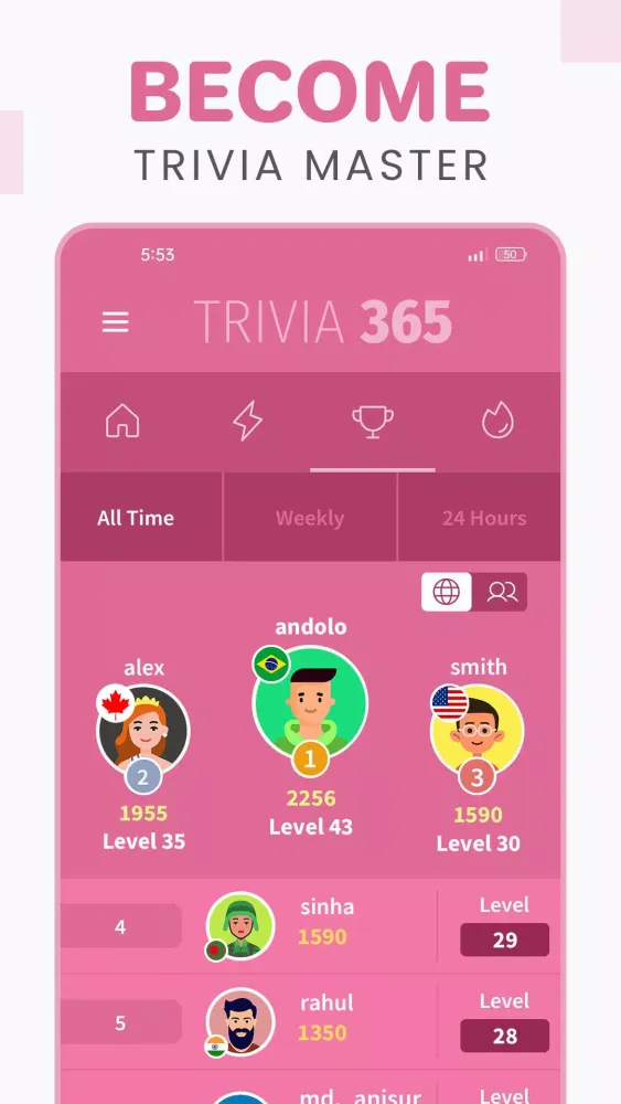 Trivia Game 365: Quiz Game Screenshots