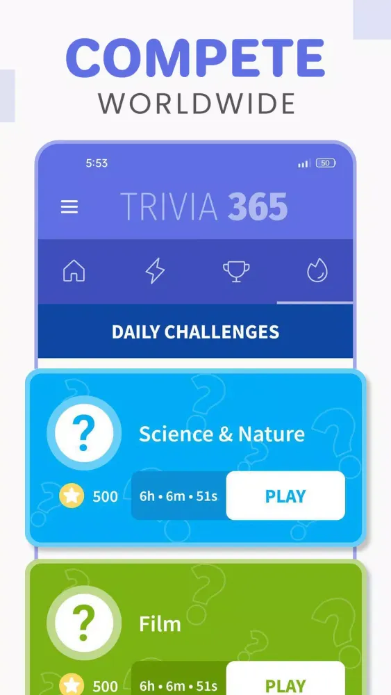 Trivia Game 365: Quiz Game Screenshots