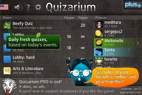 Ảnh chụp màn hình của Quizarium