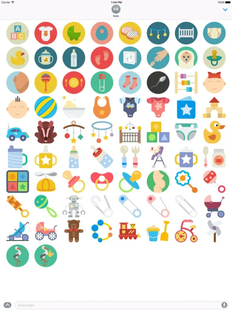 Capturas de tela do Baby Stickers for iMessage - Pregnancy Mom Emojis iPad 
