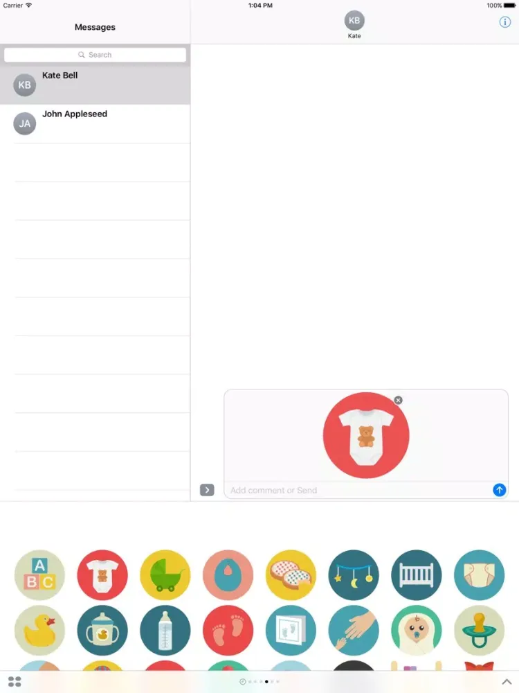 Capturas de tela do Baby Stickers for iMessage - Pregnancy Mom Emojis iPad 
