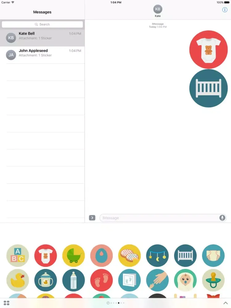 Capturas de tela do Baby Stickers for iMessage - Pregnancy Mom Emojis iPad 