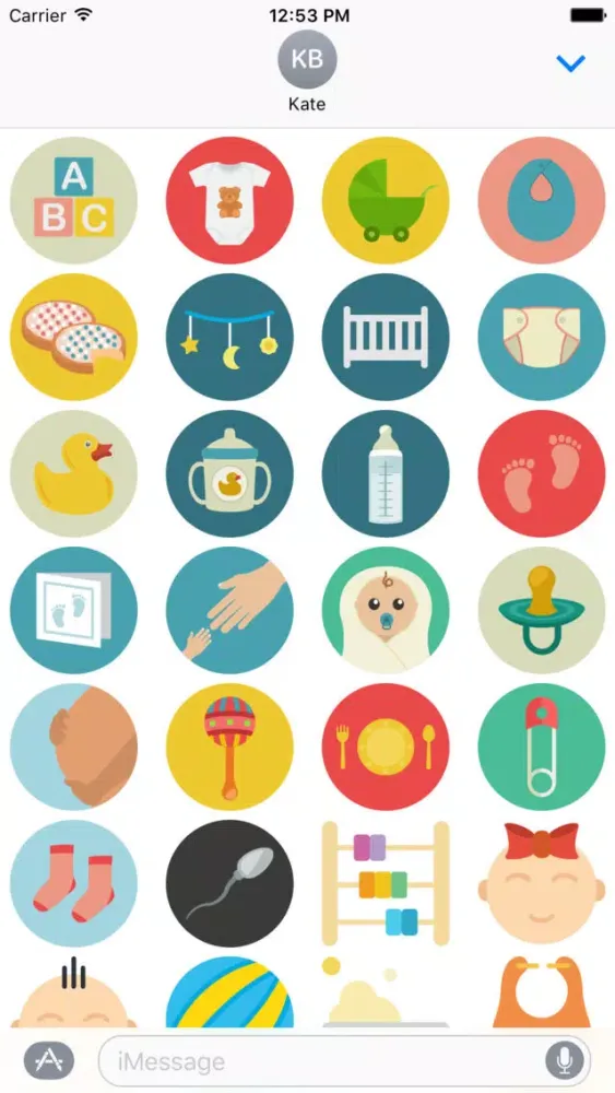 Capturas de tela do Baby Stickers for iMessage - Pregnancy Mom Emojis