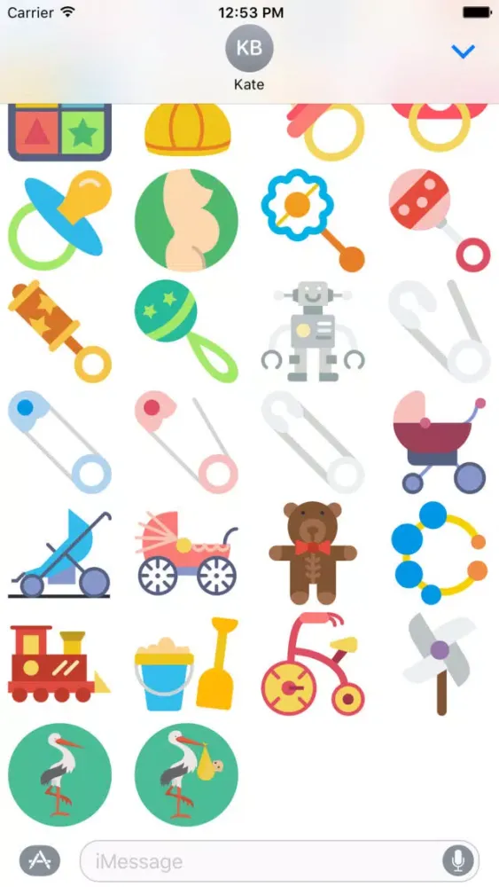 Capturas de tela do Baby Stickers for iMessage - Pregnancy Mom Emojis