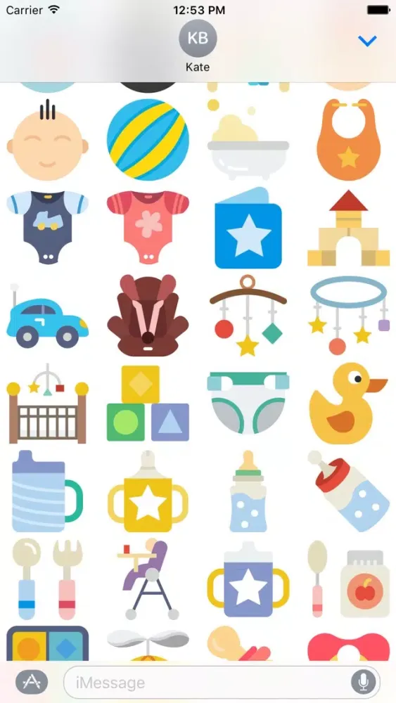 Capturas de tela do Baby Stickers for iMessage - Pregnancy Mom Emojis