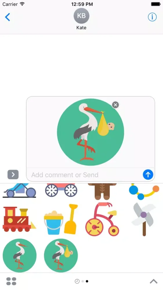 Capturas de tela do Baby Stickers for iMessage - Pregnancy Mom Emojis