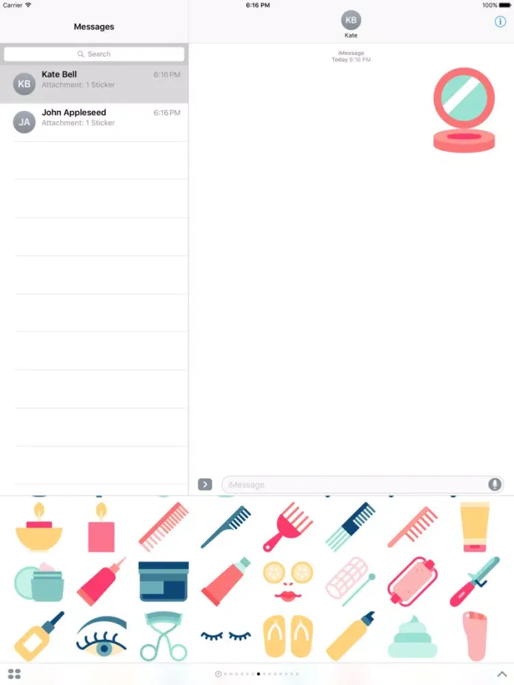 صور Makeup Stickers - Glamour and Beauty Emoji iPad 