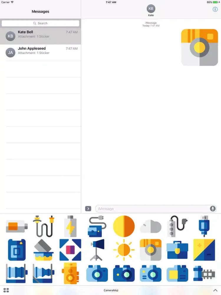 تصاویر CameraMoji - Stickers for Photographers iPad 