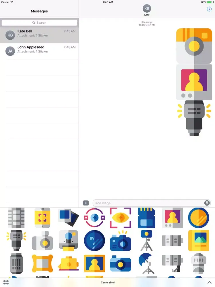 تصاویر CameraMoji - Stickers for Photographers iPad 