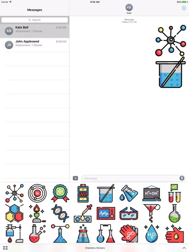 Chemistry Stickers - Sience Emoji iPad  Screenshots