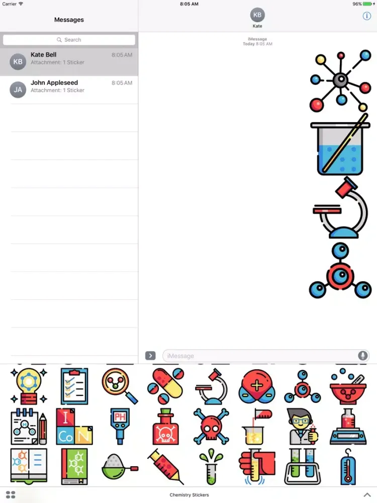 Chemistry Stickers - Sience Emoji iPad  Screenshots