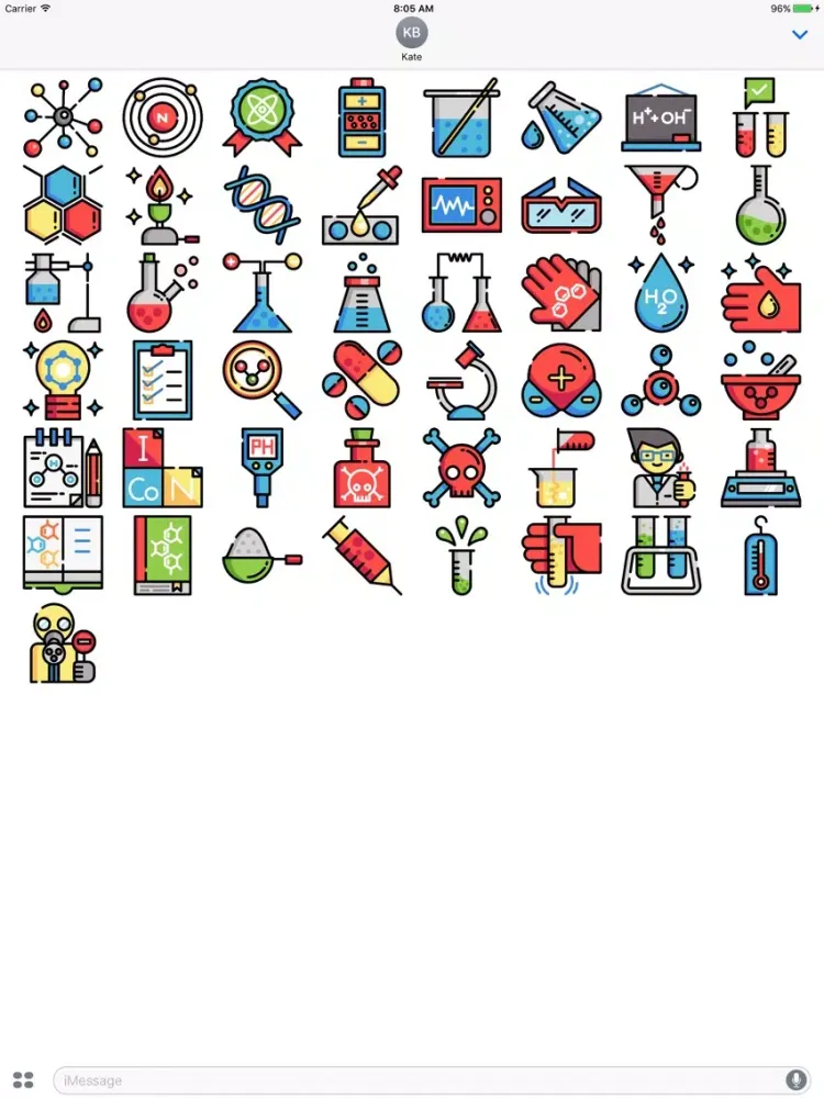 Chemistry Stickers - Sience Emoji iPad  Screenshots