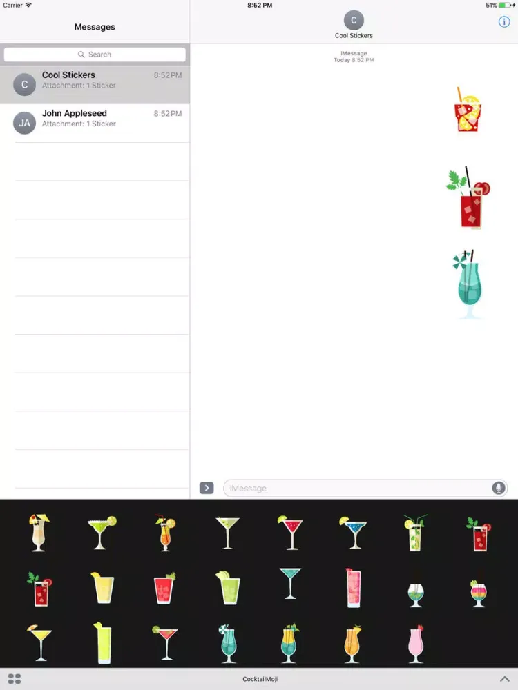 CocktailMoji - Famous Drinks Stickers iPad  স্ক্রিনশট