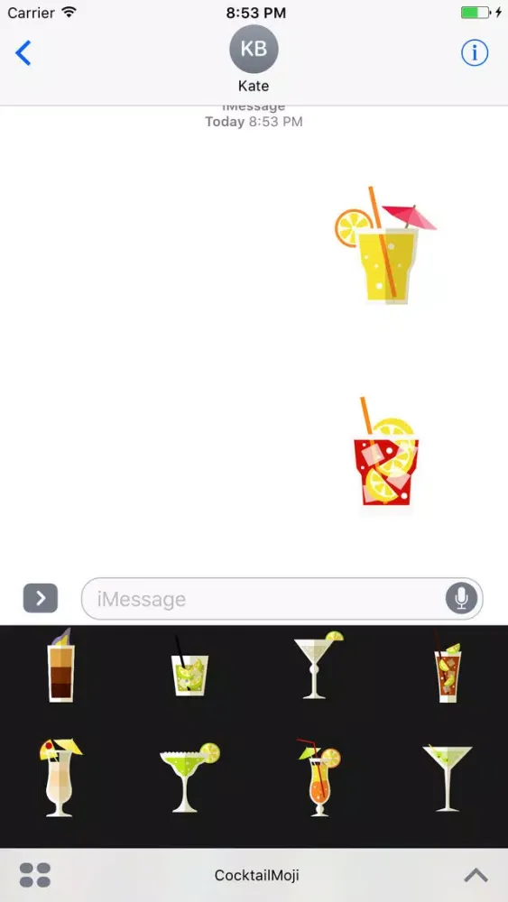 CocktailMoji - Famous Drinks Stickers স্ক্রিনশট