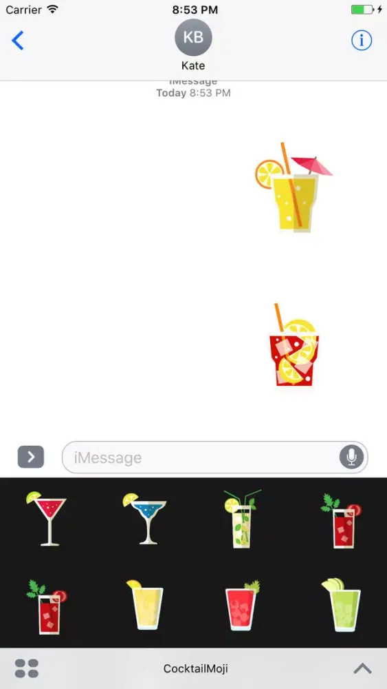 CocktailMoji - Famous Drinks Stickers স্ক্রিনশট