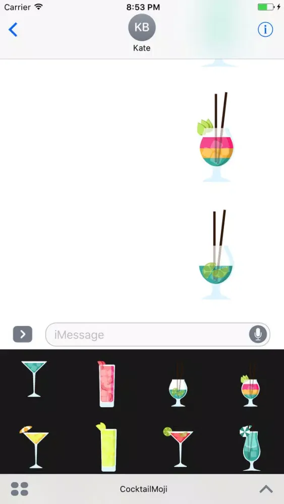 CocktailMoji - Famous Drinks Stickers স্ক্রিনশট