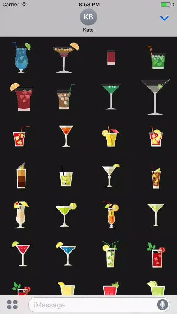CocktailMoji - Famous Drinks Stickers স্ক্রিনশট