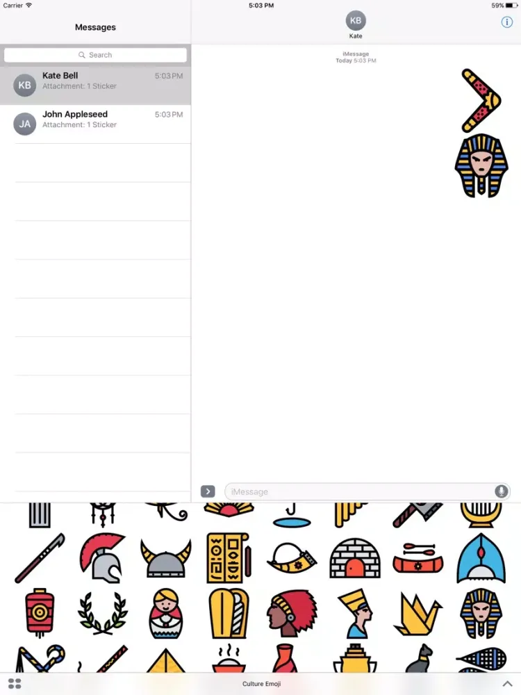 Скриншоты Culture Emoji Stickers iPad 