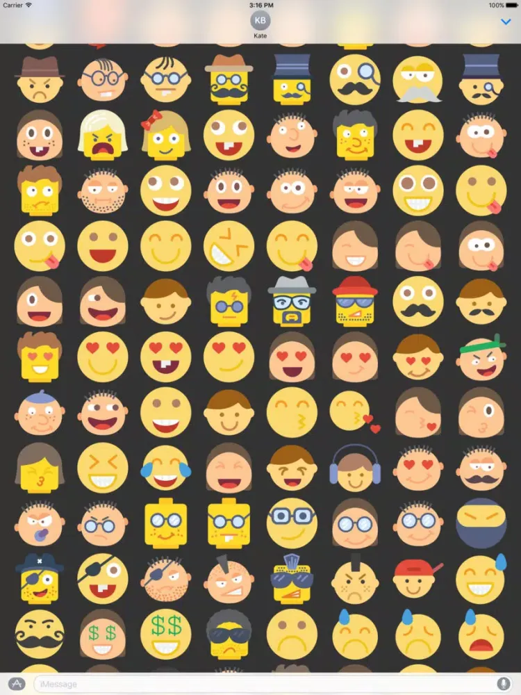 Tangkapan skrin Emoticons Stickers Emojis for iMessage Chat iPad 