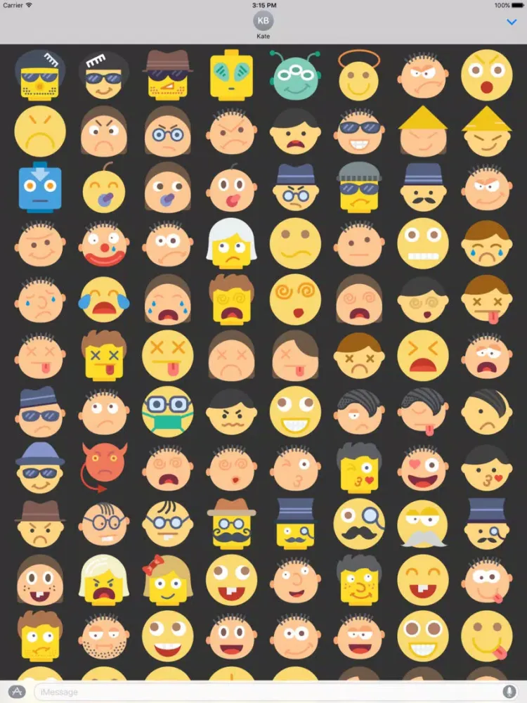 Tangkapan skrin Emoticons Stickers Emojis for iMessage Chat iPad 