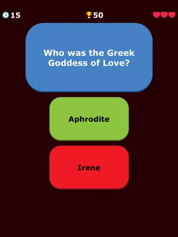 Greek Mythology Quiz - Greece iPad 应用截图