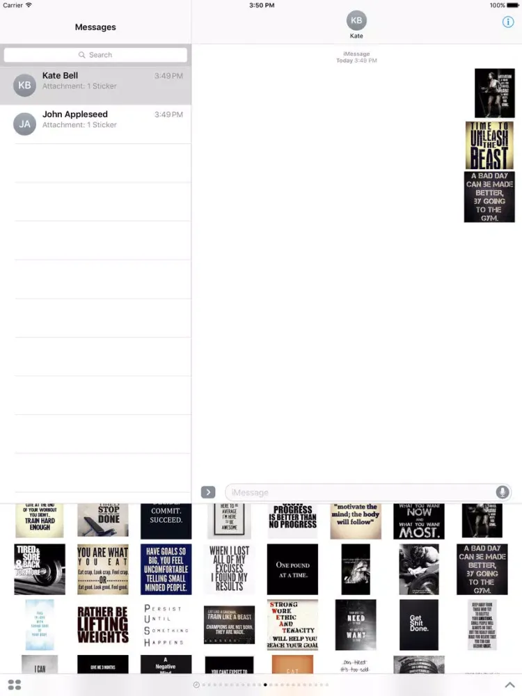 Capturas de tela do Gym Motivation Stickers - Inspiration For Messages iPad 