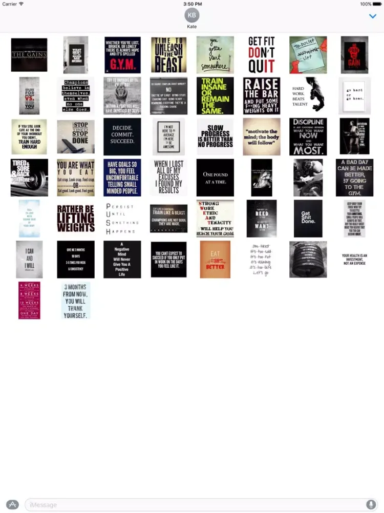 Capturas de tela do Gym Motivation Stickers - Inspiration For Messages iPad 