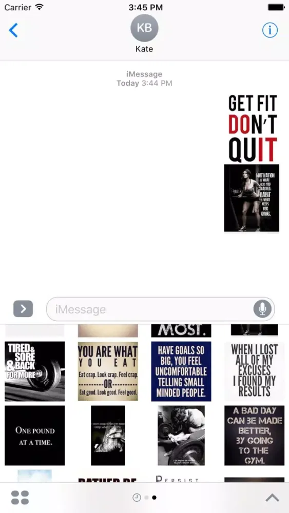 Capturas de tela do Gym Motivation Stickers - Inspiration For Messages