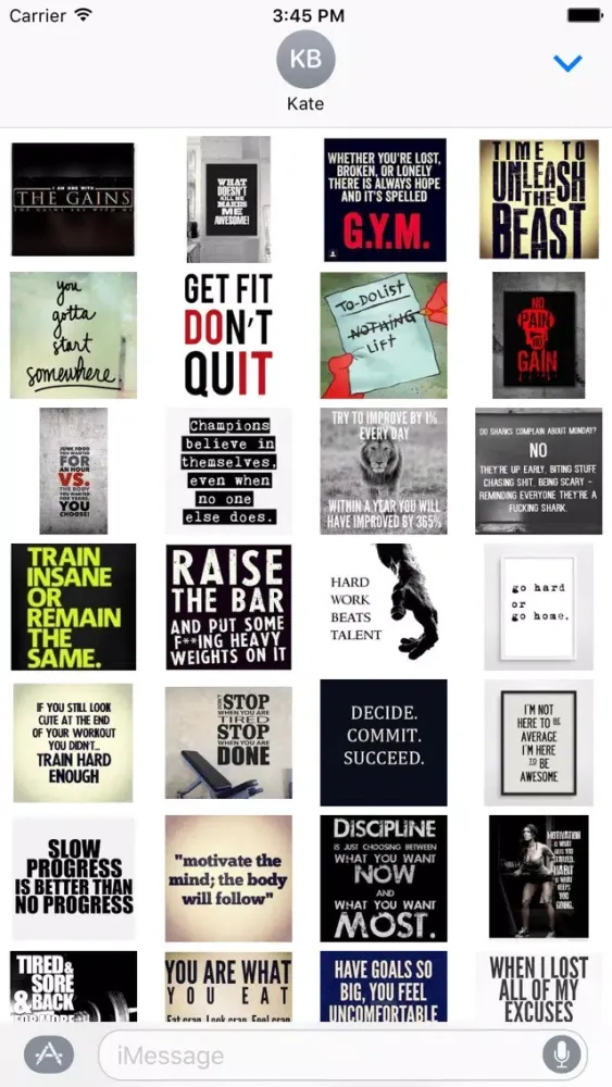Capturas de tela do Gym Motivation Stickers - Inspiration For Messages