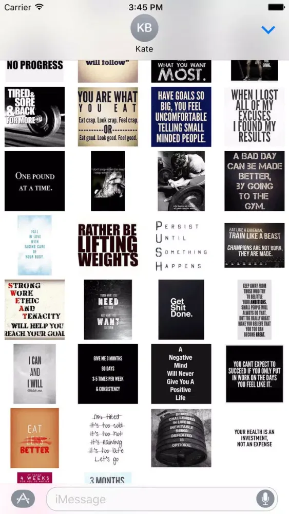 Capturas de tela do Gym Motivation Stickers - Inspiration For Messages