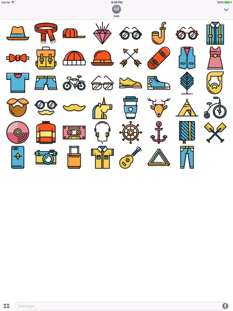 HipsterMoji - Amazing Gentleman Stickers iPad  Screenshots
